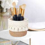 Maxbell Woven Rope Basket Cosmetic Display Case for Vanity Countertop Dressing Table 10x10 Brown