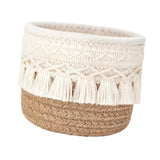 Maxbell Woven Rope Basket Cosmetic Display Case for Vanity Countertop Dressing Table 10x10 Brown