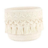 Maxbell Woven Rope Basket Cosmetic Display Case for Vanity Countertop Dressing Table 12x10 White