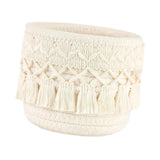 Maxbell Woven Rope Basket Cosmetic Display Case for Vanity Countertop Dressing Table 12x10 White