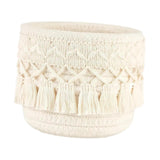 Maxbell Woven Rope Basket Cosmetic Display Case for Vanity Countertop Dressing Table 10x10 White
