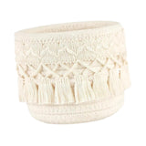 Maxbell Woven Rope Basket Cosmetic Display Case for Vanity Countertop Dressing Table 10x10 White