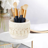 Maxbell Woven Rope Basket Cosmetic Display Case for Vanity Countertop Dressing Table 10x10 White