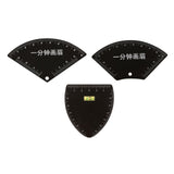 Maxbell Stainless Steel Eyebrow Stencil for Beginners Black Easy to Use Shaping Tool V Shape