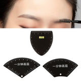 Maxbell Stainless Steel Eyebrow Stencil for Beginners Black Easy to Use Shaping Tool V Shape