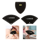 Maxbell Stainless Steel Eyebrow Stencil for Beginners Black Easy to Use Shaping Tool V Shape