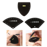 Maxbell Stainless Steel Eyebrow Stencil for Beginners Black Easy to Use Shaping Tool V Shape