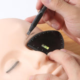 Maxbell Stainless Steel Eyebrow Stencil for Beginners Black Easy to Use Shaping Tool V Shape