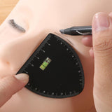 Maxbell Stainless Steel Eyebrow Stencil for Beginners Black Easy to Use Shaping Tool V Shape