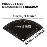 Maxbell Stainless Steel Eyebrow Stencil for Beginners Black Easy to Use Shaping Tool Fan Shape