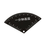Maxbell Stainless Steel Eyebrow Stencil for Beginners Black Easy to Use Shaping Tool Fan Shape