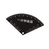Maxbell Stainless Steel Eyebrow Stencil for Beginners Black Easy to Use Shaping Tool Fan Shape