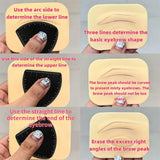 Maxbell Stainless Steel Eyebrow Stencil for Beginners Black Easy to Use Shaping Tool Fan Shape