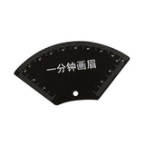 Maxbell Stainless Steel Eyebrow Stencil for Beginners Black Easy to Use Shaping Tool Half Fan Shape