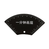 Maxbell Stainless Steel Eyebrow Stencil for Beginners Black Easy to Use Shaping Tool Half Fan Shape
