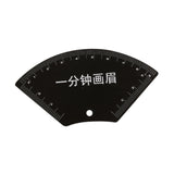 Maxbell Stainless Steel Eyebrow Stencil for Beginners Black Easy to Use Shaping Tool Half Fan Shape