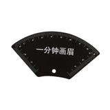 Maxbell Stainless Steel Eyebrow Stencil for Beginners Black Easy to Use Shaping Tool Half Fan Shape