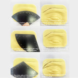 Maxbell Stainless Steel Eyebrow Stencil for Beginners Black Easy to Use Shaping Tool Half Fan Shape