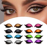 Maxbell 2 Pieces Lazy Eye Shadow Eyelash Patch Eye Makeup Stickers for All Eyeshapes Gold