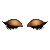 Maxbell 2 Pieces Lazy Eye Shadow Eyelash Patch Eye Makeup Stickers for All Eyeshapes Gold