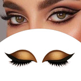 Maxbell 2 Pieces Lazy Eye Shadow Eyelash Patch Eye Makeup Stickers for All Eyeshapes Gold