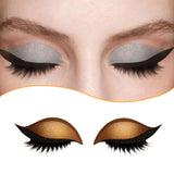 Maxbell 2 Pieces Lazy Eye Shadow Eyelash Patch Eye Makeup Stickers for All Eyeshapes Gold