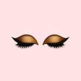 Maxbell 2 Pieces Lazy Eye Shadow Eyelash Patch Eye Makeup Stickers for All Eyeshapes Gold