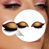 Maxbell 2 Pieces Lazy Eye Shadow Eyelash Patch Eye Makeup Stickers for All Eyeshapes Gold
