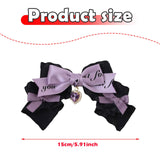 Maxbell 2x Lolita Bow Hair Clips Cosplay Ponytail Holder Xmas Gifts Bowknot Hairpins Purple