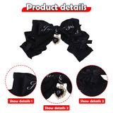 Maxbell 2x Lolita Bow Hair Clips Cosplay Ponytail Holder Xmas Gifts Bowknot Hairpins Black