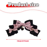 Maxbell 2x Lolita Bow Hair Clips Cosplay Ponytail Holder Xmas Gifts Bowknot Hairpins Pink