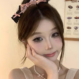 Maxbell 2x Lolita Bow Hair Clips Cosplay Ponytail Holder Xmas Gifts Bowknot Hairpins Pink