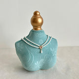 Maxbell Necklace Bust Display Stand Bedroom Gift for Women Necklace Mannequin Holder 18cmx22cm Short