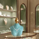 Maxbell Necklace Bust Display Stand Bedroom Gift for Women Necklace Mannequin Holder 18cmx22cm Short