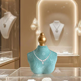 Maxbell Necklace Bust Display Stand Bedroom Gift for Women Necklace Mannequin Holder 18cmx22cm Short