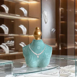 Maxbell Necklace Bust Display Stand Bedroom Gift for Women Necklace Mannequin Holder 18cmx22cm Short