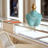 Maxbell Necklace Bust Display Stand Bedroom Gift for Women Necklace Mannequin Holder 18cmx22cm Short