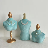 Maxbell Necklace Bust Display Stand Bedroom Gift for Women Necklace Mannequin Holder 16cmx36cm With High Base