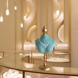Maxbell Necklace Bust Display Stand Bedroom Gift for Women Necklace Mannequin Holder 16cmx36cm With High Base