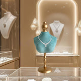 Maxbell Necklace Bust Display Stand Bedroom Gift for Women Necklace Mannequin Holder 16cmx36cm With High Base