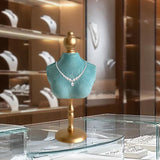 Maxbell Necklace Bust Display Stand Bedroom Gift for Women Necklace Mannequin Holder 16cmx36cm With High Base