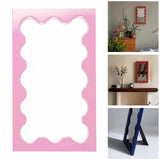 Maxbell Tabletop Makeup Mirror Vanity Table Mirror for Bedroom Bathroom Vanity Table Pink