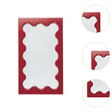 Maxbell Tabletop Makeup Mirror Vanity Table Mirror for Bedroom Bathroom Vanity Table Red