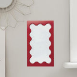 Maxbell Tabletop Makeup Mirror Vanity Table Mirror for Bedroom Bathroom Vanity Table Red