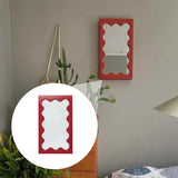 Maxbell Tabletop Makeup Mirror Vanity Table Mirror for Bedroom Bathroom Vanity Table Red