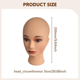 Maxbell Female Mannequin Head Form Wig Display Stand for Cosmetology Glasses Headset Light skin