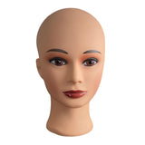 Maxbell Female Mannequin Head Form Wig Display Stand for Cosmetology Glasses Headset Light skin