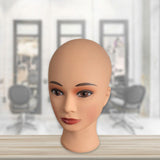 Maxbell Female Mannequin Head Form Wig Display Stand for Cosmetology Glasses Headset Light skin