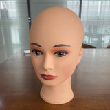 Maxbell Female Mannequin Head Form Wig Display Stand for Cosmetology Glasses Headset Light skin