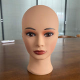 Maxbell Female Mannequin Head Form Wig Display Stand for Cosmetology Glasses Headset Light skin